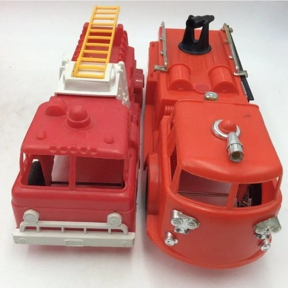 Red Plastic Paw Patrol Firefighter Marshal Chief Hat Plastic Firetrucks Lot 4